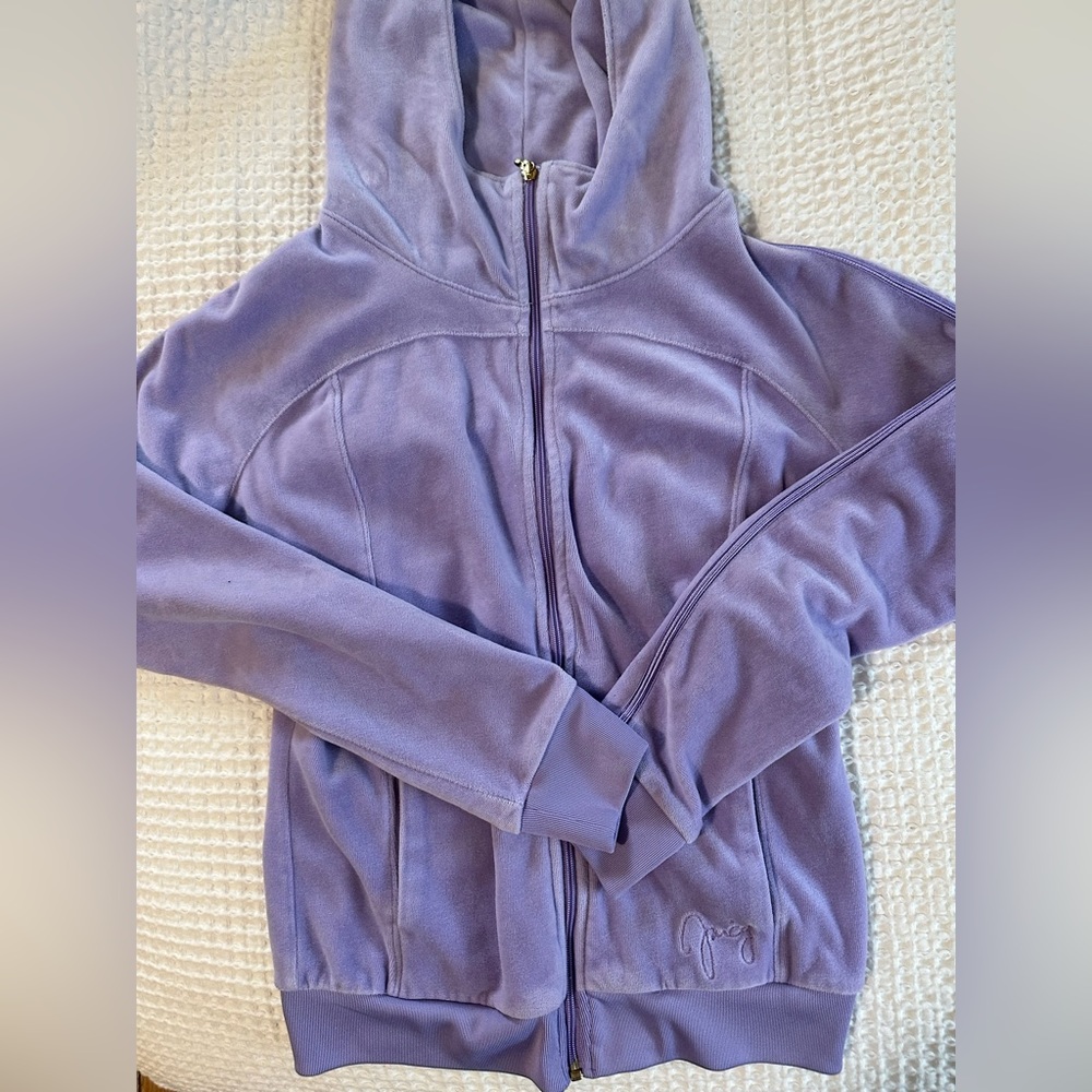 Light Purple Velour Juicy Couture Zip Up